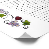 ロベバード、120ゲストのクーカー結婚の証明書 ポスター (角)