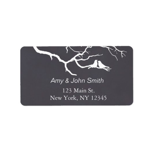 ロベバードchalkboard住所 シールロベバード4 ラベル (正面)