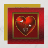 ロベバ結婚ーズ記念日パーティの招待状 招待状 (正面/裏面)