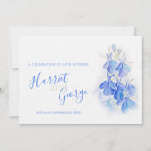 ロベリアブルーフローラ結婚式招待状 招待状 (正面)
