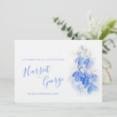 ロベリアブルーフローラ結婚式招待状 招待状 (スタンド正面)