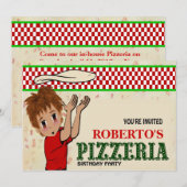 ロベルトのピザパーティー 招待状 (正面/裏面)