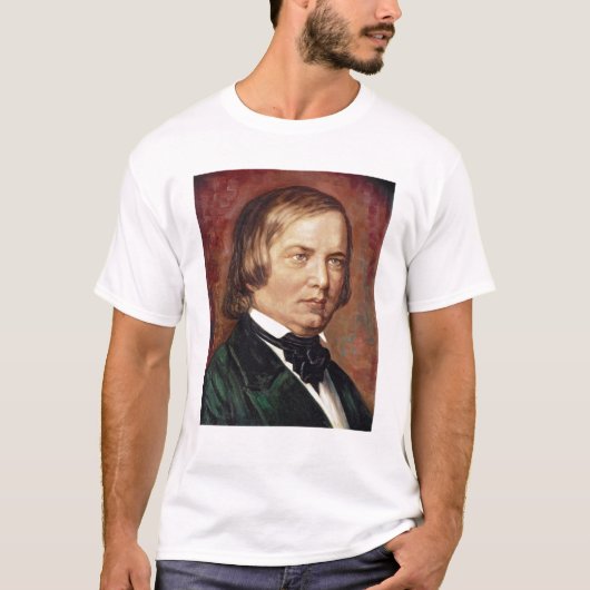ロベルト・シューマンのポートレート Tシャツ (正面)