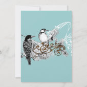 ロベ素朴バード結婚式招待状 招待状 (裏面)