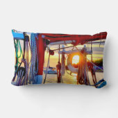 ロペズアイランドセーリングアンドサンセット装飾用クッション ランバークッション (裏面)