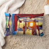 ロペズアイランドセーリングアンドサンセット装飾用クッション ランバークッション (ブランケット)