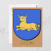 ロペズファミリーシールドポストカード ポストカード (正面/裏面)