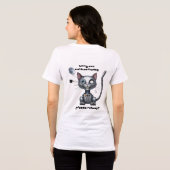 ロボおもしろいット猫 トライブレンドTシャツ (裏面全面)
