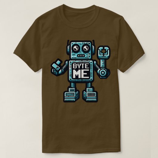 ロボおもしろいットAI AGIユーモア私 Tシャツ (デザイン正面)