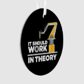 ロボおもしろいティックス男性へアートKids Robot Robotics Eng オーナメント (正面)