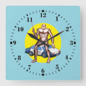 ロボコップ スクエア壁時計 (正面)