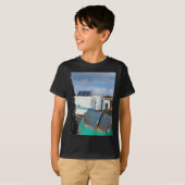 ロボス島魚釣りコテージ縦ステッカー Tシャツ (正面フル)