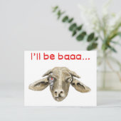 ロボッおもしろいト・サイボーグやぎSF映画パロディ・ユーモア ポストカード (スタンド正面)