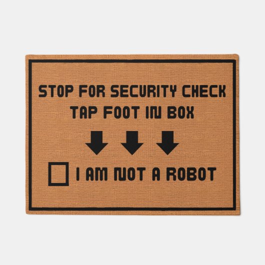 ロボットおもしろいギークユーモアのミニマ素朴リストではない ドアマット (正面)