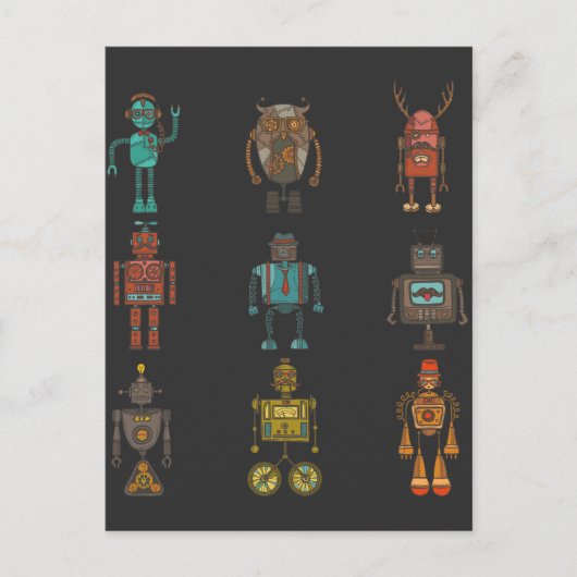 ロボットおもしろい技術コンピュータ科学の子ども ポストカード (正面)