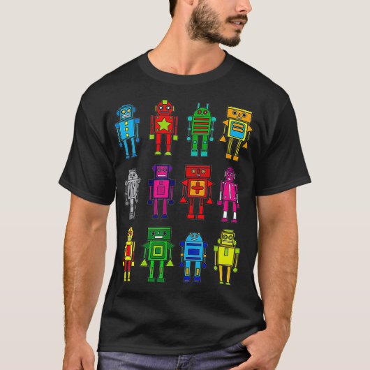 ロボットおもしろい技術ティー Tシャツ (正面)