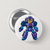 ロボットおもしろい漫画 |ロボットカー |背景色の選択 缶バッジ (正面&裏面)