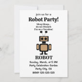 ロボットおもしろテクパーティー 招待状 (正面)