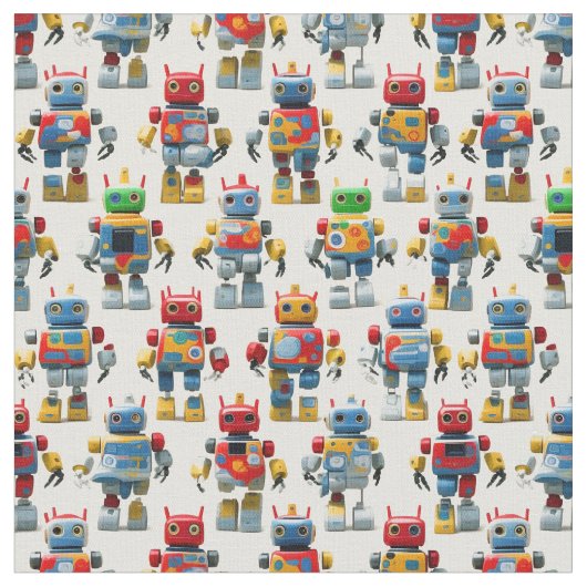 ロボットおもちゃ ファブリック (クローズアップ)