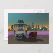 ロボットおよび彼の犬の郵便はがき ポストカード (正面/裏面)