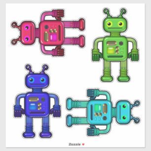 ロボットお洒落が可愛い子供へ シール