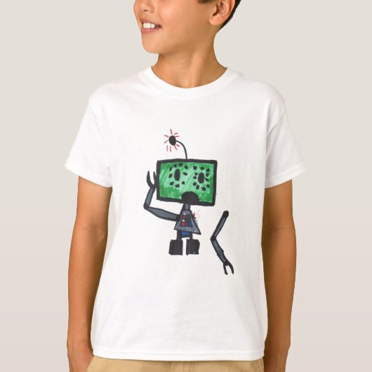 ロボットがきらきら鳴る Tシャツ (正面)