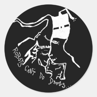 ロボットがドラッグのステッカーを実行できない ラウンドシール