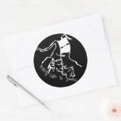 ロボットがドラッグのステッカーを実行できない ラウンドシール (封筒)