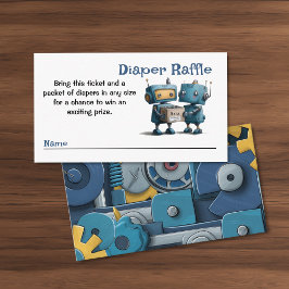 ロボットがベビー&ブックおむつラッフル用にギアアップ エンクロージャーカード