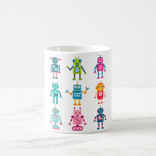 ロボットが付いているマグ コーヒーマグカップ (中央)