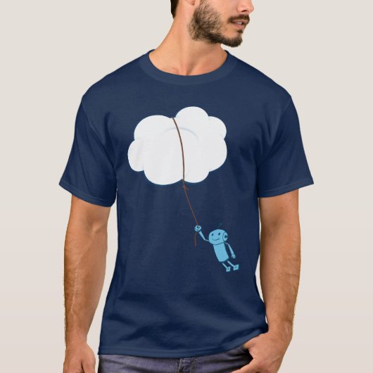 (ロボットが夢を見る時)計算する雲 Tシャツ (正面)