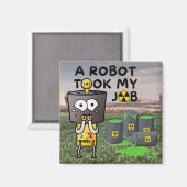 ロボットが私の仕事を引き受けたニジェル マグネット (正面/裏面)