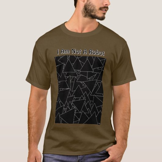ロボットじゃない Men's Brown  Tシャツ (正面)