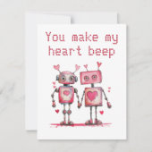 ロボットたちよ、僕の心臓をビープで満たせバレンタインズ カード (正面)