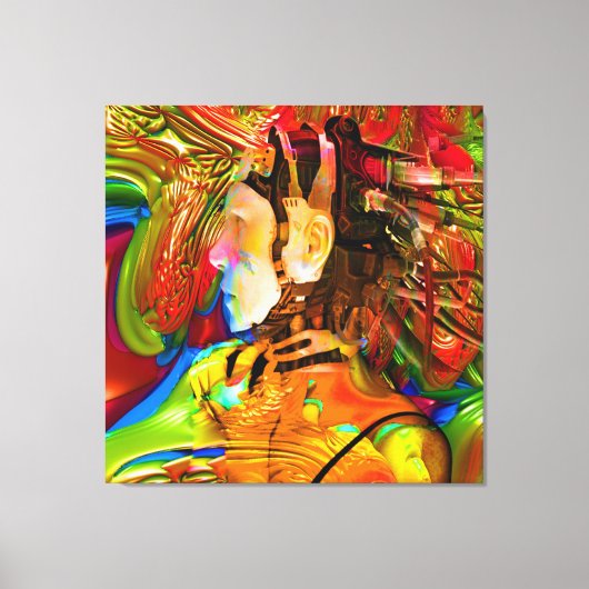 ロボットつながり キャンバスプリント (正面)