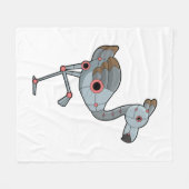 ロボットとしてのフラミンゴ フリースブランケット (正面(横))