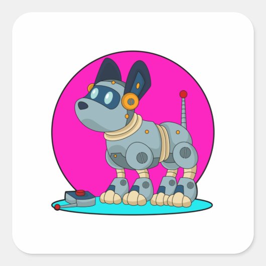 ロボットとしての犬 スクエアシール (正面)