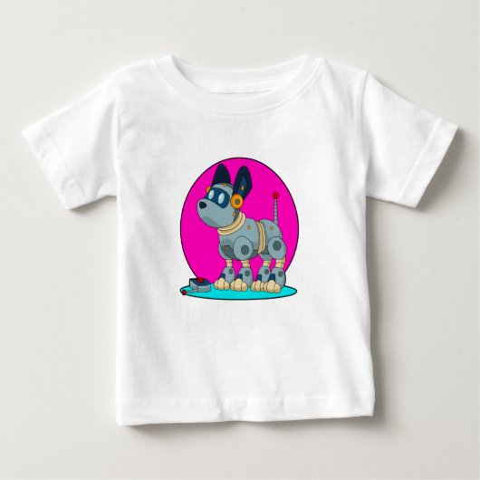 ロボットとしての犬 ベビーTシャツ (正面)