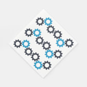 ロボットとギアテーマ誕生日ナプキンス スタンダードランチョンナプキン (角)