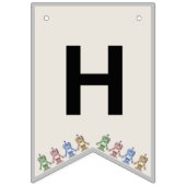 ロボットとギア誕生日バナー バンティングフラッグ (第2の旗)