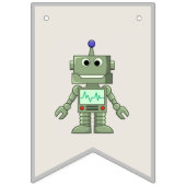 ロボットとギア誕生日バナー バンティングフラッグ (第1の旗)