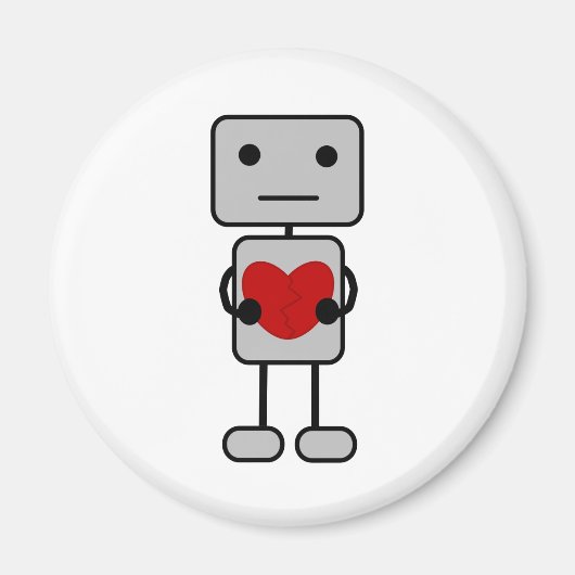 ロボットとハート マグネット (正面)