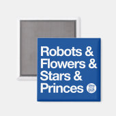 ロボットとブルーマグネット マグネット (正面/裏面)