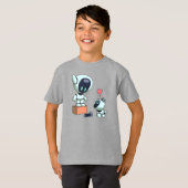 ロボットとロボット犬の愛 Tシャツ (正面フル)