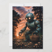 ロボットによるキノコの収穫とピッキングバラ 招待状 (正面)