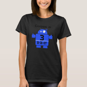ロボットのカスタマイズ可能な誕生日Tシャツ Tシャツ