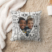 ロボットのカラーインフォトクッション クッション (ブランケット)