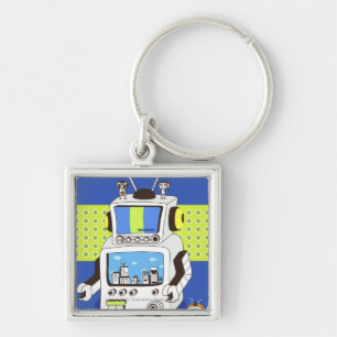 ロボットのクローズアップ キーホルダー