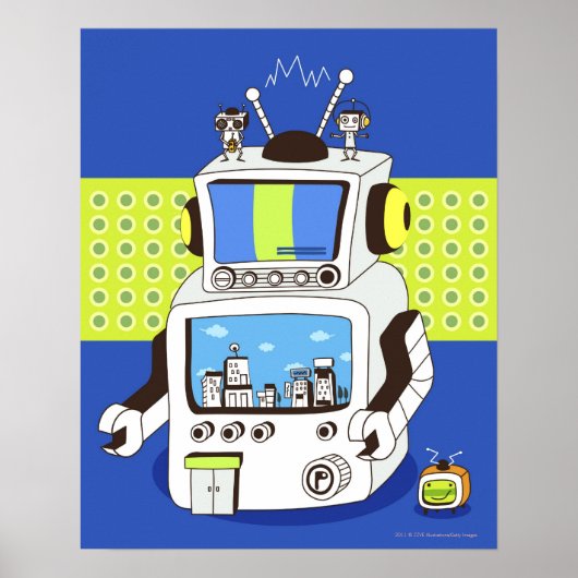 ロボットのクローズアップ ポスター (正面)