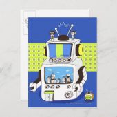 ロボットのクローズアップ ポストカード (正面/裏面)